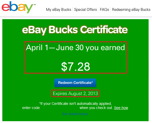 email ebay bucks