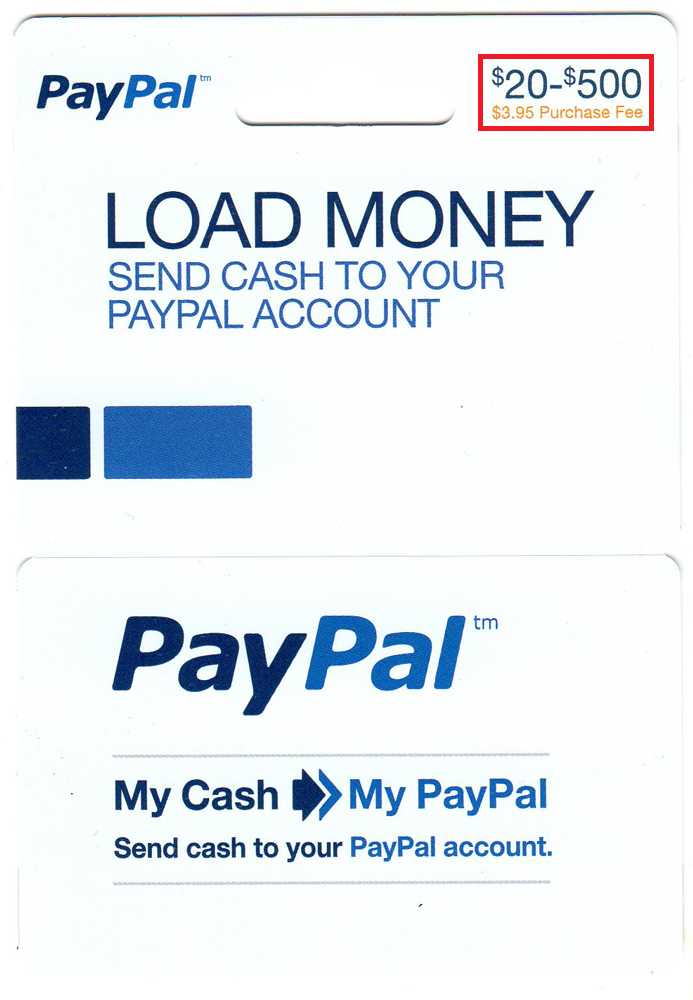 PayPal Cash Card Front