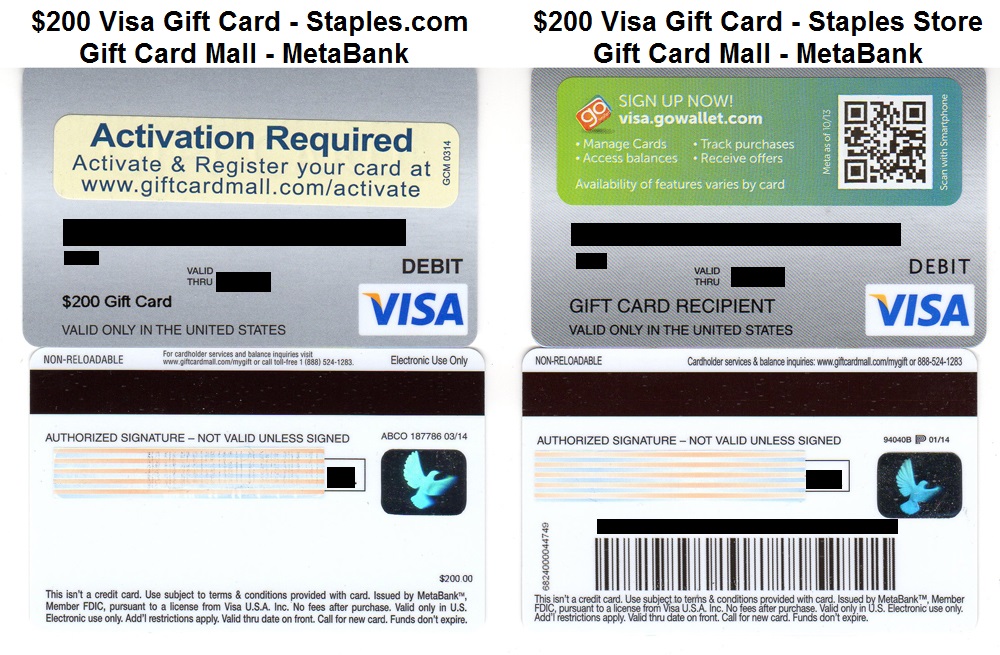 $200 Staples Gift Cards