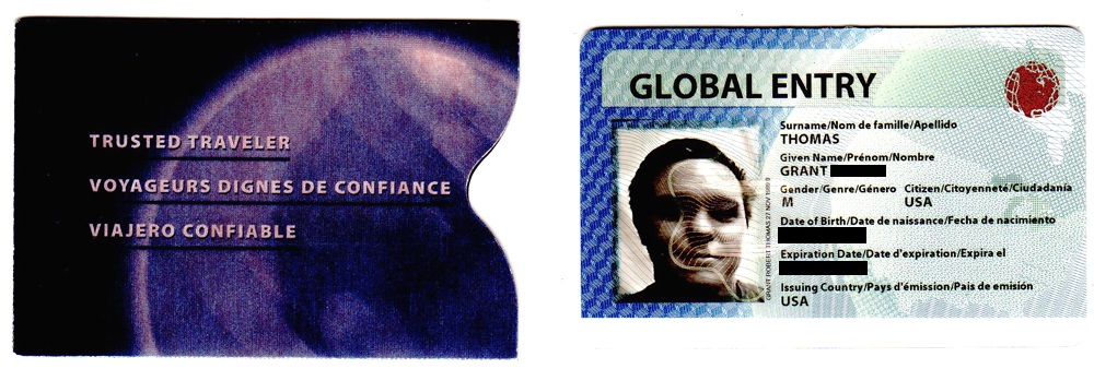 Global Entry Card Front
