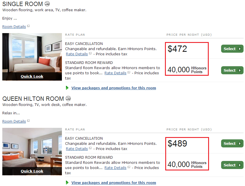 Hilton Reykjavik Room Prices