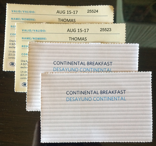Hilton Cabos Breakfast Coupons