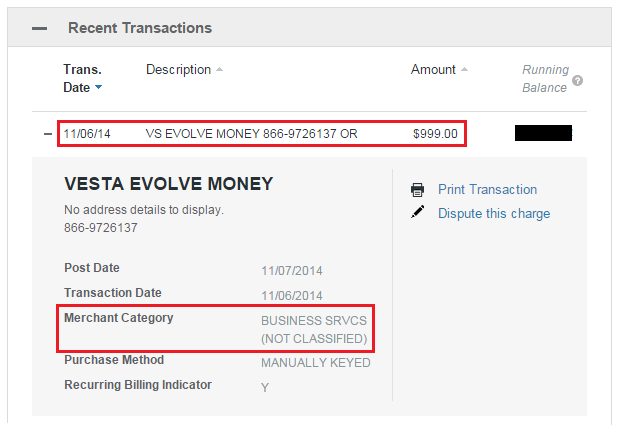 Evolve Money Payment Posted to Discover It Credit Card