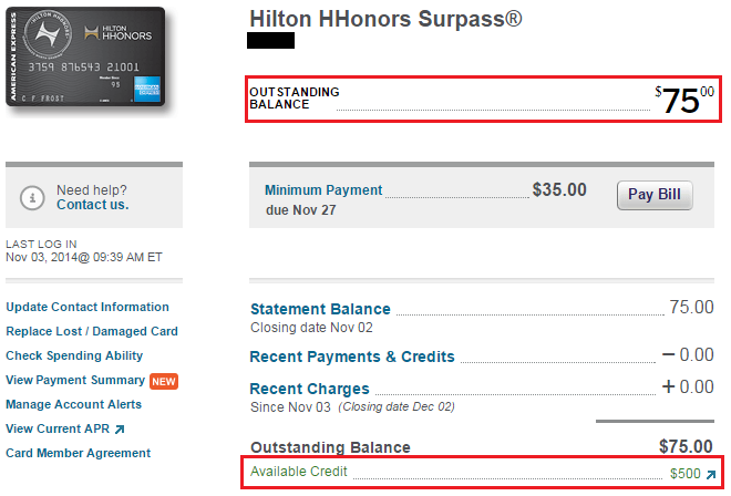 Hilton HHonors Surpass New Credit Limit