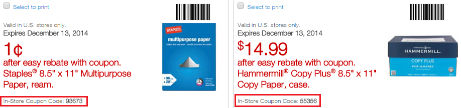 Staples Paper Deals 12-7-2014