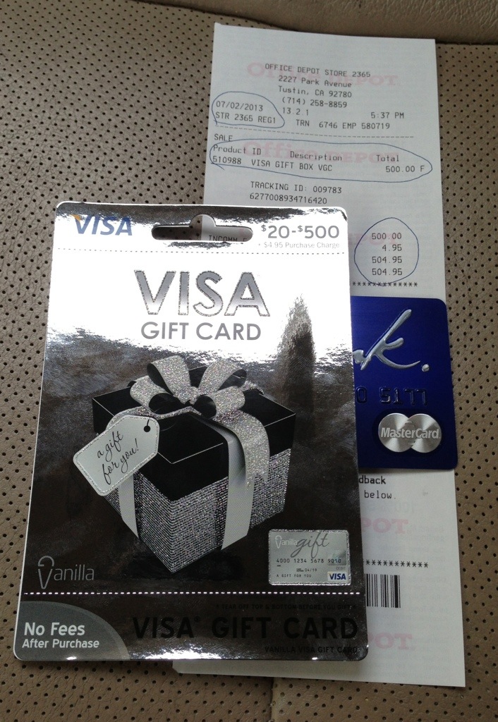 $500 Visa gift cards return to Office Depot!