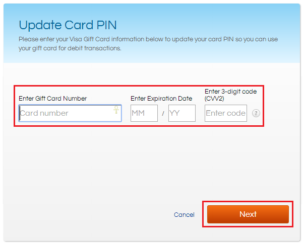Add Pin To Gift Card