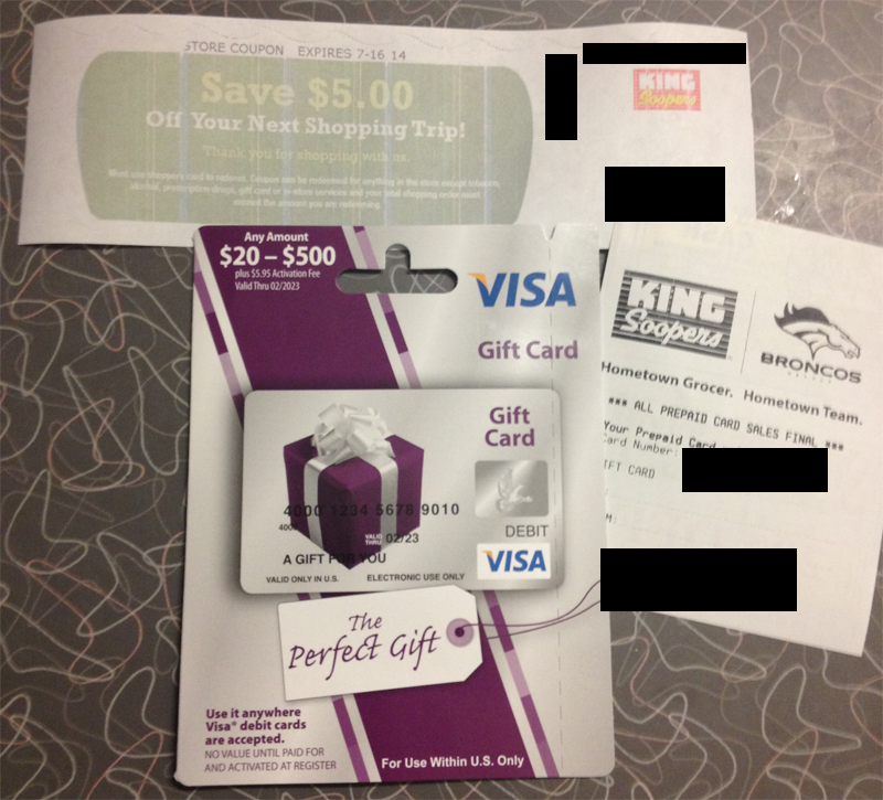 $500 Visa Gift Cards for 95 Cents at Ralphs (Possibly other Kroger